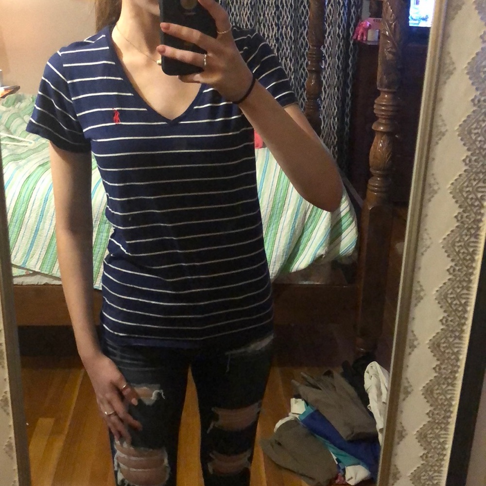 small v-neck ralph lauren top